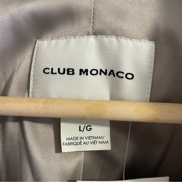 NWT Club Monaco Daylina Almond Beige Wool Coat Size Large Long Wool Coat - Picture 7 of 9